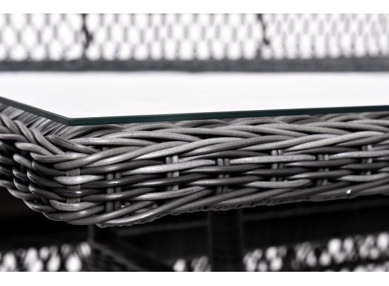 "Катания" обеденная группа плетеная на 6 персон, цвет графит в Каменске-Уральском