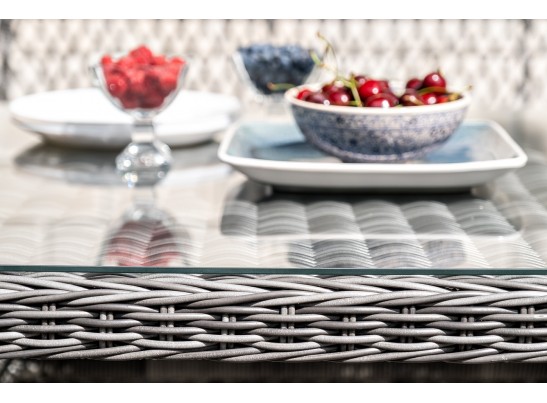 "Катания" обеденная группа плетеная на 6 персон, цвет графит в Каменске-Уральском