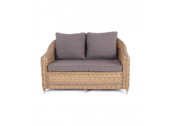 "Кон Панна" диван из искусственного ротанга (гиацинт) двухместный, цвет соломенный в Каменске-Уральском