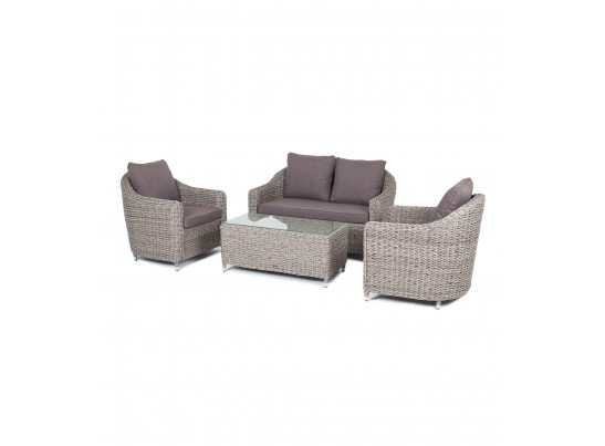 "Кон Панна" лаунж-зона из искусственного ротанга (гиацинт), цвет серый в Каменске-Уральском