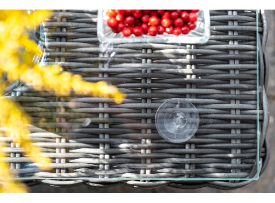 "Кон Панна" столик журнальный из искусственного ротанга, цвет графит в Каменске-Уральском