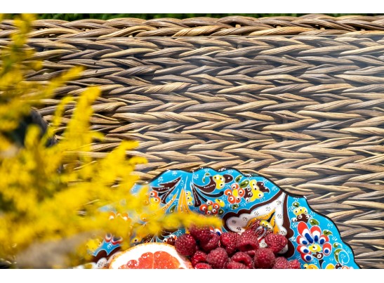 "Кон Панна" столик журнальный из искусственного ротанга (гиацинт), цвет соломенный в Каменске-Уральском