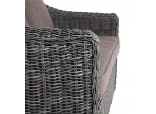"Кон Панна" диван из искусственного ротанга двухместный, цвет графит в Каменске-Уральском