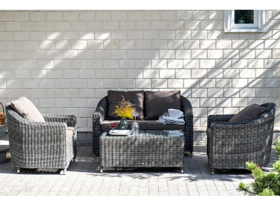 "Кон Панна" кресло из искусственного ротанга, цвет графит в Каменске-Уральском