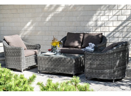 "Кон Панна" кресло из искусственного ротанга, цвет графит в Каменске-Уральском