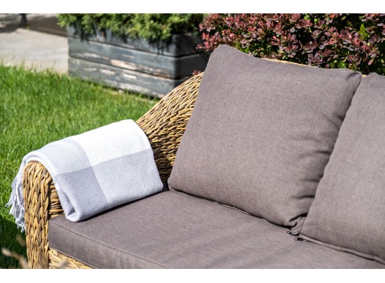 "Кон Панна" лаунж-зона из искусственного ротанга (гиацинт), цвет соломенный в Каменске-Уральском