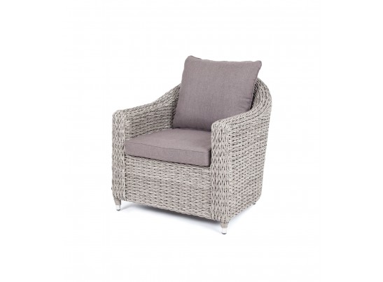 "Кон Панна" кресло из искусственного ротанга (гиацинт), цвет серый в Каменске-Уральском