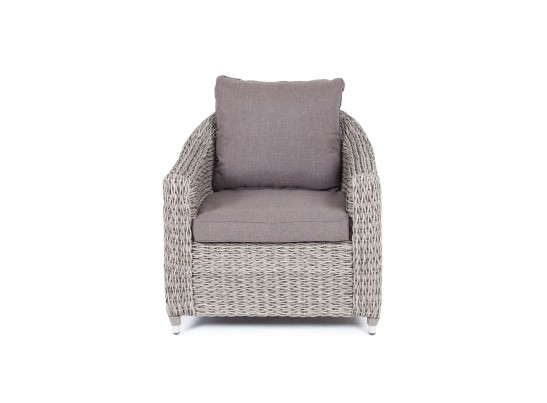 "Кон Панна" кресло из искусственного ротанга (гиацинт), цвет серый в Каменске-Уральском
