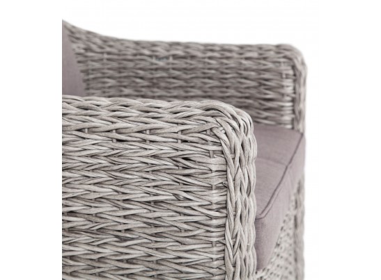 "Кон Панна" кресло из искусственного ротанга (гиацинт), цвет серый в Каменске-Уральском