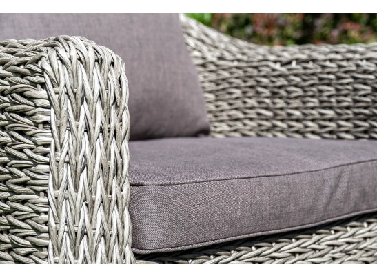 "Кон Панна" кресло из искусственного ротанга (гиацинт), цвет серый в Каменске-Уральском