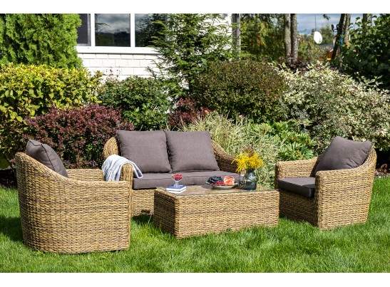 "Кон Панна" кресло из искусственного ротанга (гиацинт), цвет соломенный в Каменске-Уральском