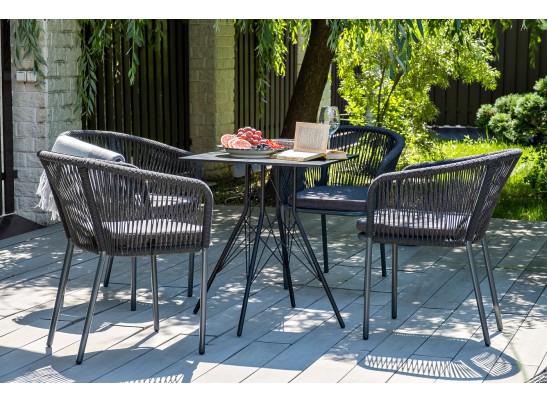 "Конте" интерьерный стол из HPL 63x63см, цвет "серый гранит" в Каменске-Уральском