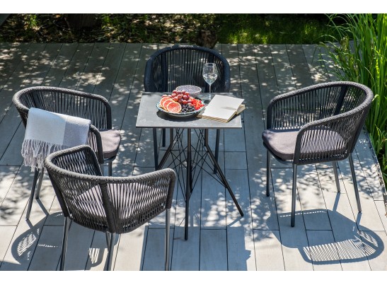 "Форли" обеденная группа на 4 персоны, квадратный стол, цвет "серый гранит" в Каменске-Уральском