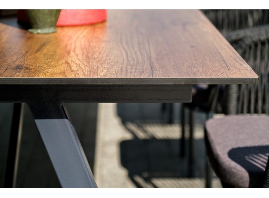 "Куба" обеденная группа на 10 персон, стол HPL "дуб", круглый роуп в Каменске-Уральском