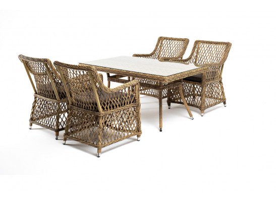 "Латте–140 L" обеденная группа плетеная, цвет соломенный в Каменске-Уральском