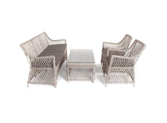 "Латте" лаунж-зона из искусственного ротанга, цвет бежевый в Каменске-Уральском