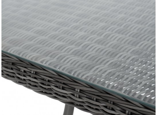 "Латте" плетеный стол из искусственного ротанга 200х90см, цвет графит в Каменске-Уральском