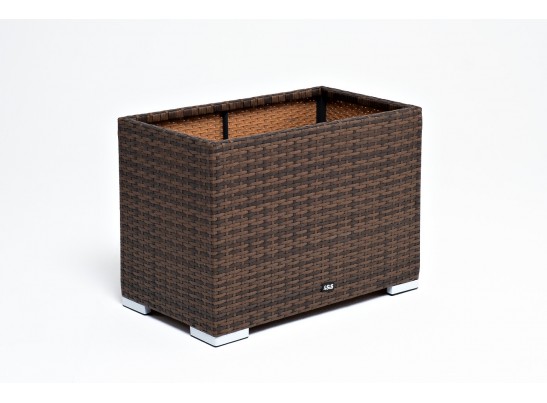 "Лунго" кашпо для цветов большое плетеное из искусственного ротанга, цвет коричневый в Каменске-Уральском