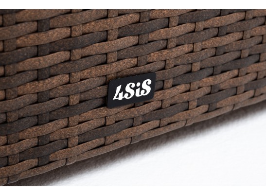 "Лунго" кашпо для цветов большое плетеное из искусственного ротанга, цвет коричневый в Каменске-Уральском