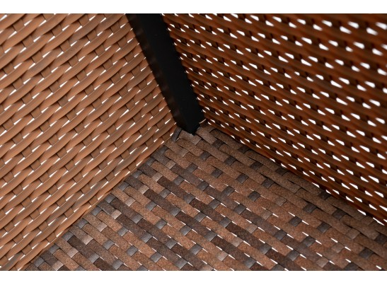 "Лунго" кашпо для цветов большое плетеное из искусственного ротанга, цвет коричневый в Каменске-Уральском