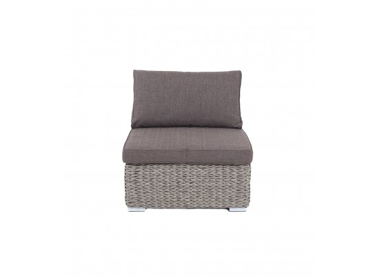 "Лунго" модуль диванный прямой с подушками, цвет cерый (гиацинт) в Каменске-Уральском