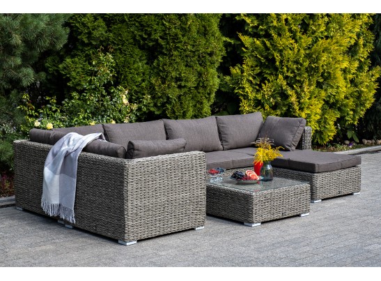 "Лунго" модуль диванный прямой с подушками, цвет cерый (гиацинт) в Каменске-Уральском