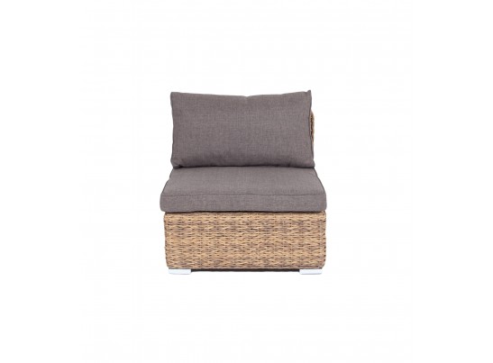 "Лунго" модуль диванный прямой с подушками, цвет соломенный (гиацинт) в Каменске-Уральском