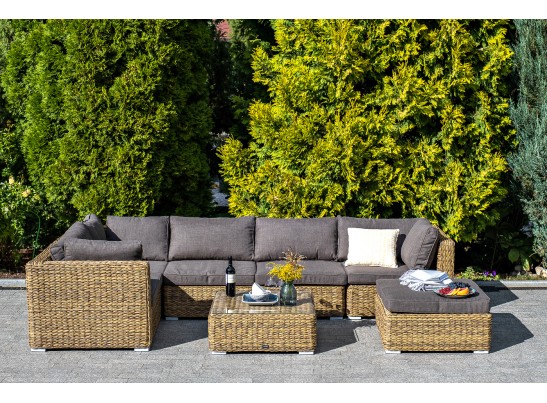 "Лунго" модуль диванный угловой с подушками, цвет коричневый (гиацинт) в Каменске-Уральском