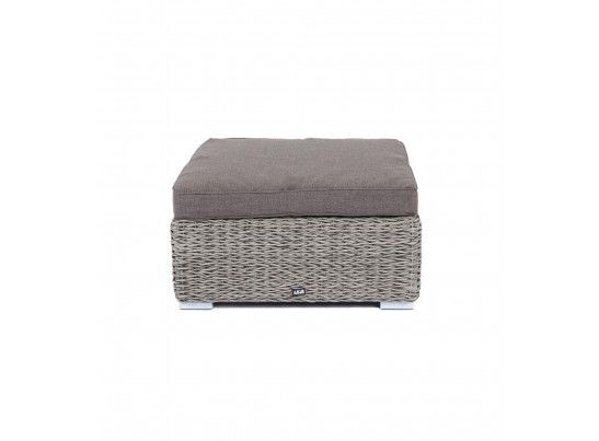 "Лунго" плетеная оттоманка с подушкой (гиацинт), цвет серый в Каменске-Уральском