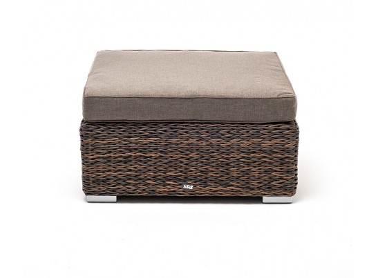 "Лунго" плетеная оттоманка с подушкой (гиацинт), цвет коричневый в Каменске-Уральском