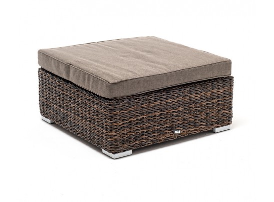 "Лунго" плетеная оттоманка с подушкой (гиацинт), цвет коричневый в Каменске-Уральском