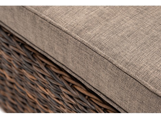 "Лунго" плетеная оттоманка с подушкой (гиацинт), цвет коричневый в Каменске-Уральском