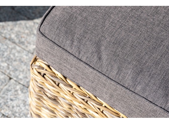 "Лунго" плетенная оттоманка с подушкой, цвет соломенный (гиацинт) в Каменске-Уральском