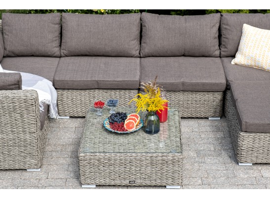 "Лунго" трансформирующаяся лаунж-зона из искусственного ротанга (гиацинт), цвет серый в Каменске-Уральском