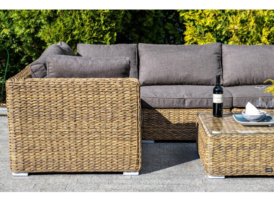 "Лунго" трансформирующаяся лаунж-зона из искусственного ротанга (гиацинт), цвет соломенный в Каменске-Уральском