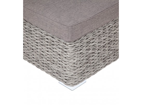 "Лунго" трансформирующийся диван из искусственного ротанга (гиацинт), цвет серый в Каменске-Уральском