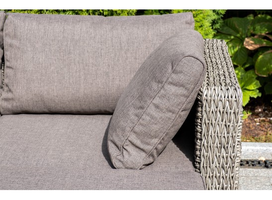 "Лунго" трансформирующийся диван из искусственного ротанга (гиацинт), цвет серый в Каменске-Уральском