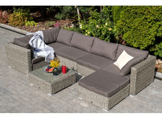 "Лунго" журнальный столик плетеный (гиацинт), цвет серый в Каменске-Уральском