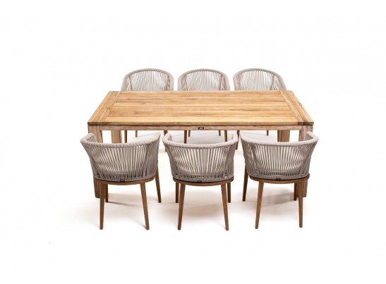 "Мадейра" обеденная группа на 6 персон, стулья "Марсель", роуп бежевый в Каменске-Уральском