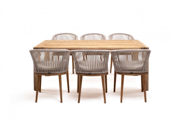 "Мадейра" обеденная группа на 6 персон, стулья "Марсель", роуп бежевый в Каменске-Уральском