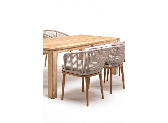 "Мадейра" обеденная группа на 6 персон, стулья "Марсель", роуп бежевый в Каменске-Уральском