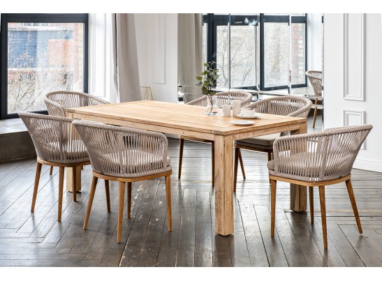 "Мадейра" обеденная группа на 6 персон, стулья "Марсель", роуп бежевый в Каменске-Уральском