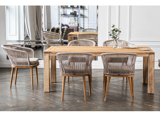 "Мадейра" обеденная группа на 6 персон, стулья "Марсель", роуп бежевый в Каменске-Уральском