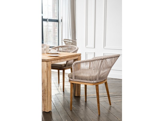 "Мадейра" обеденная группа на 6 персон, стулья "Марсель", роуп бежевый в Каменске-Уральском