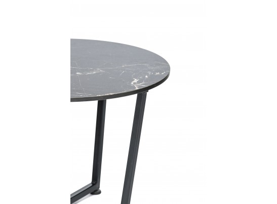 "Майами" журнальный стол из HPL круглый Ø50, цвет "черный мрамор" в Каменске-Уральском
