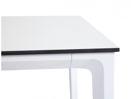 "Малага" обеденный стол из HPL 140х80см, цвет молочный, каркас белый в Каменске-Уральском