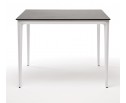 "Малага" обеденный стол из HPL 90х90см, цвет "серый гранит", каркас белый в Каменске-Уральском