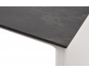 "Малага" обеденный стол из HPL 90х90см, цвет "серый гранит", каркас белый в Каменске-Уральском
