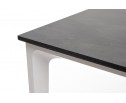 "Малага" обеденный стол из HPL 90х90см, цвет "серый гранит", каркас белый в Каменске-Уральском