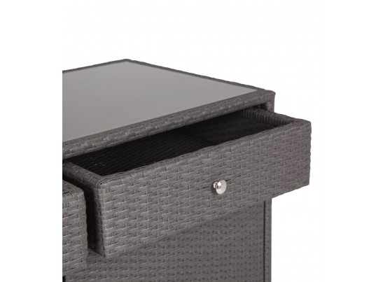 "Мальта" тумба плетеная из искусственного ротанга, цвет графит в Каменске-Уральском